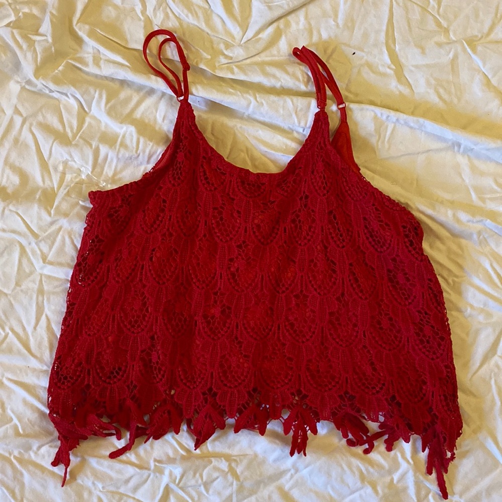 Cropped Crochet Tank
